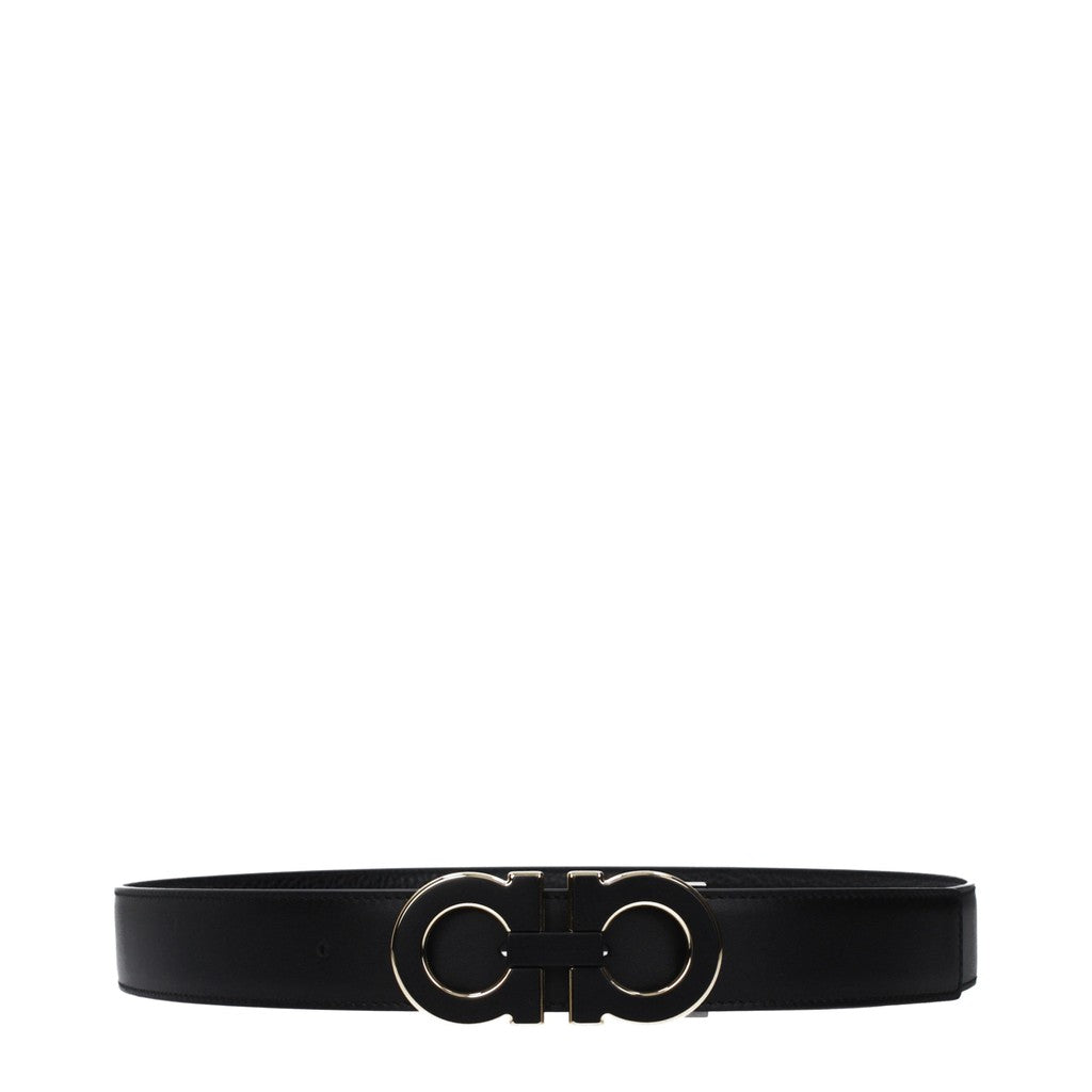 Salvatore Ferragamo Gancini Riem met drukknoopsluiting – Zwart