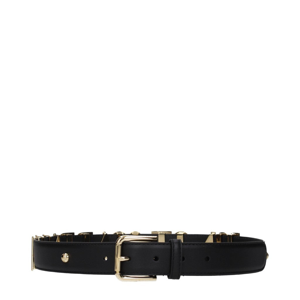 Dolce & Gabbana Riem met gesp en goudkleurige details – Zwart