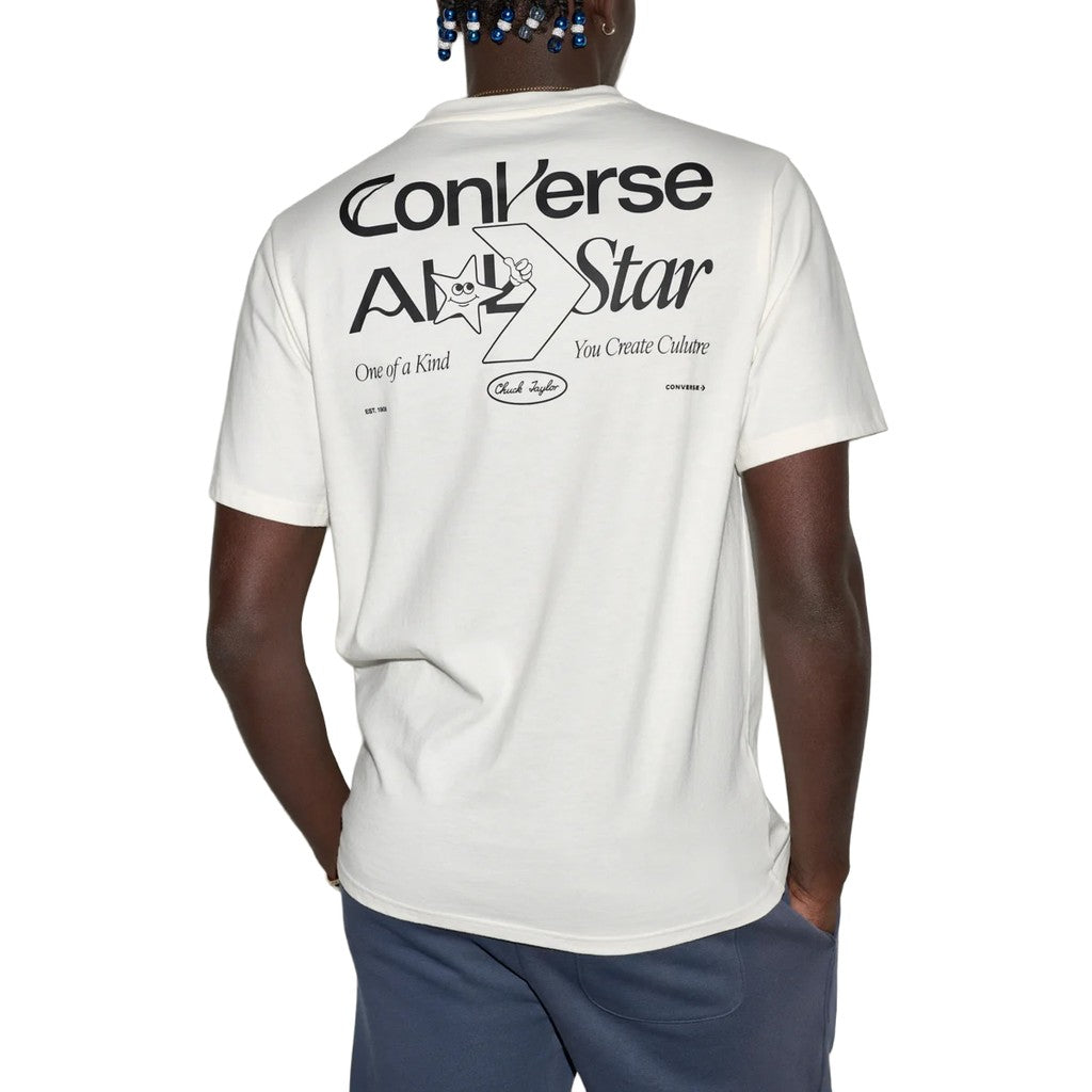 Converse T-shirt met ronde hals en bedrukt logo – Wit