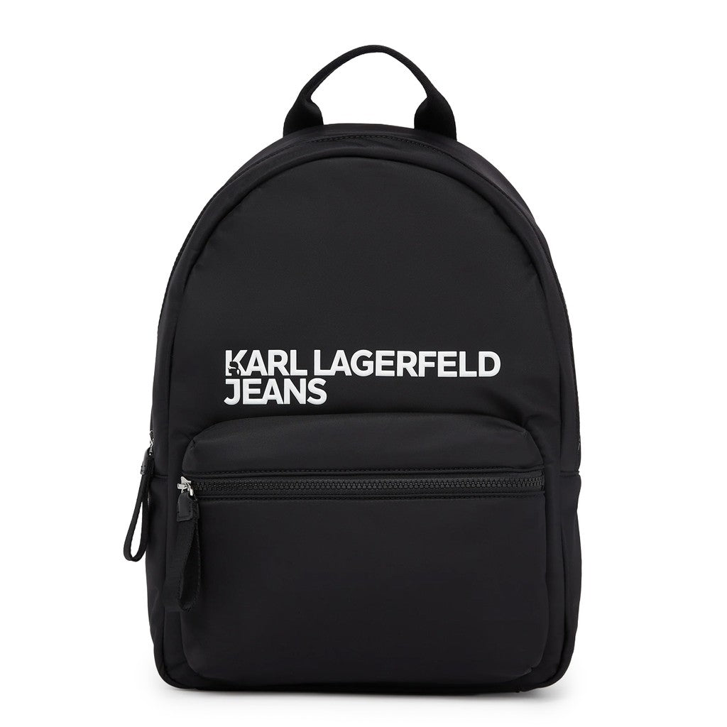 Karl Lagerfeld Rugzak met rits en logo – Zwart