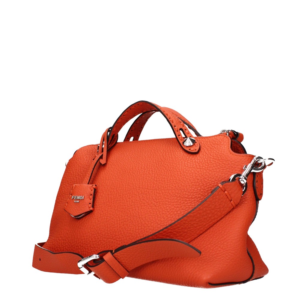 Fendi By The Way Handtas Medium met ritssluiting – Oranje