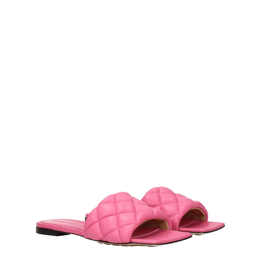 Bottega Veneta Leren sandalen met open neus – Roze
