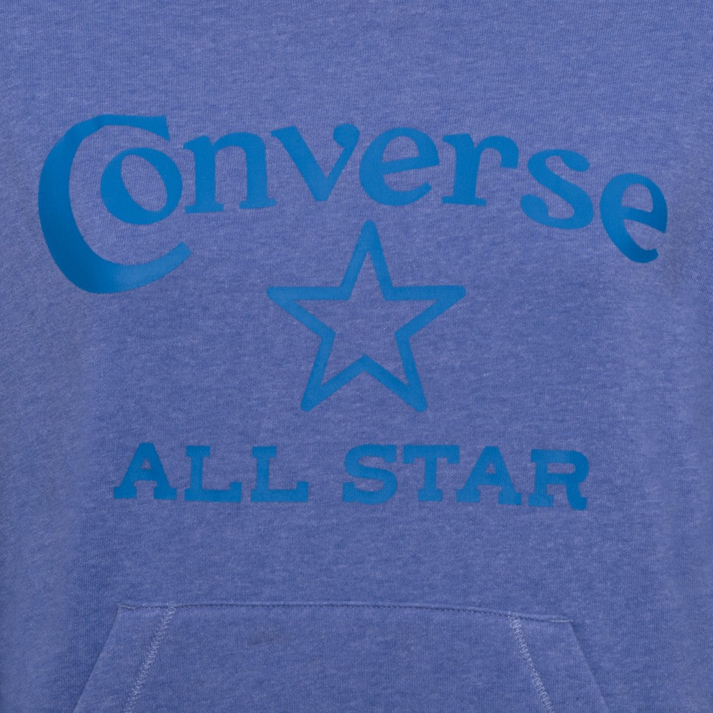 Converse Tweekleurige hoodie met fleece en bedrukt logo – Donkerblauw
