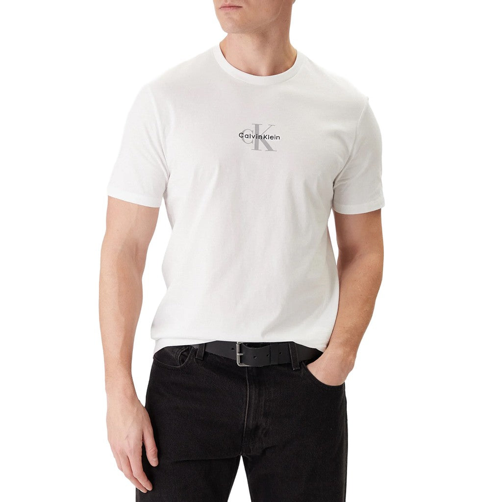 Calvin Klein T-shirt met geborduurd logo – Wit