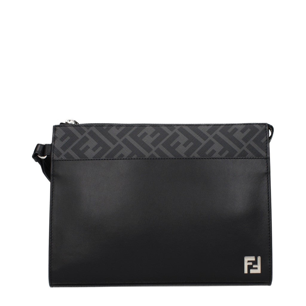 Fendi Clutch met ritssluiting en kaartvakken – Zwart