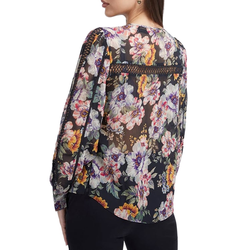 Guess Blouse met bloemendessin en lange mouwen – Meerkleurig