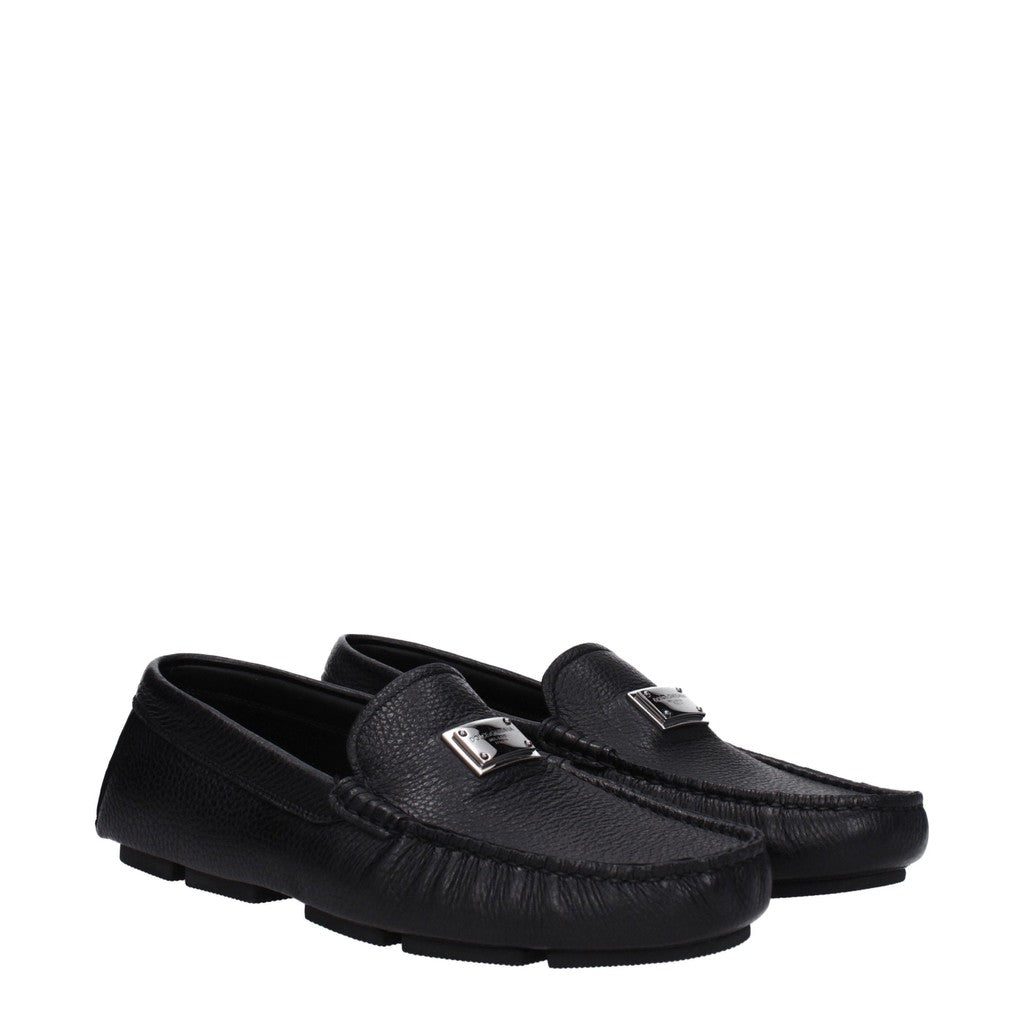 Dolce & Gabbana Leren loafers – Zwart