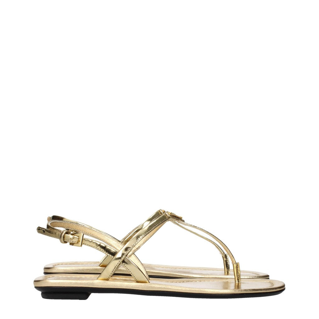 Prada Metallic teensandalen – Goud