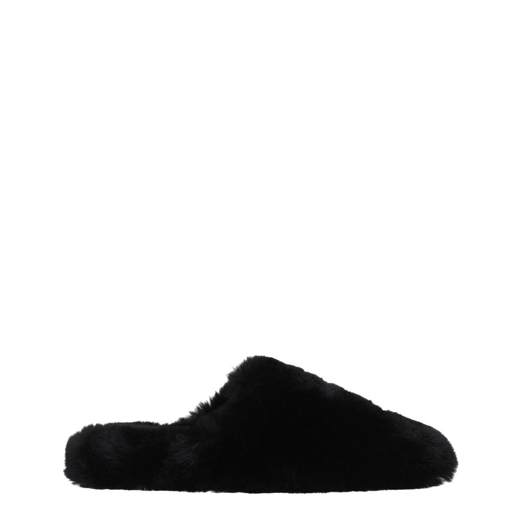 Balenciaga Sandalen van bont met open teen – Zwart