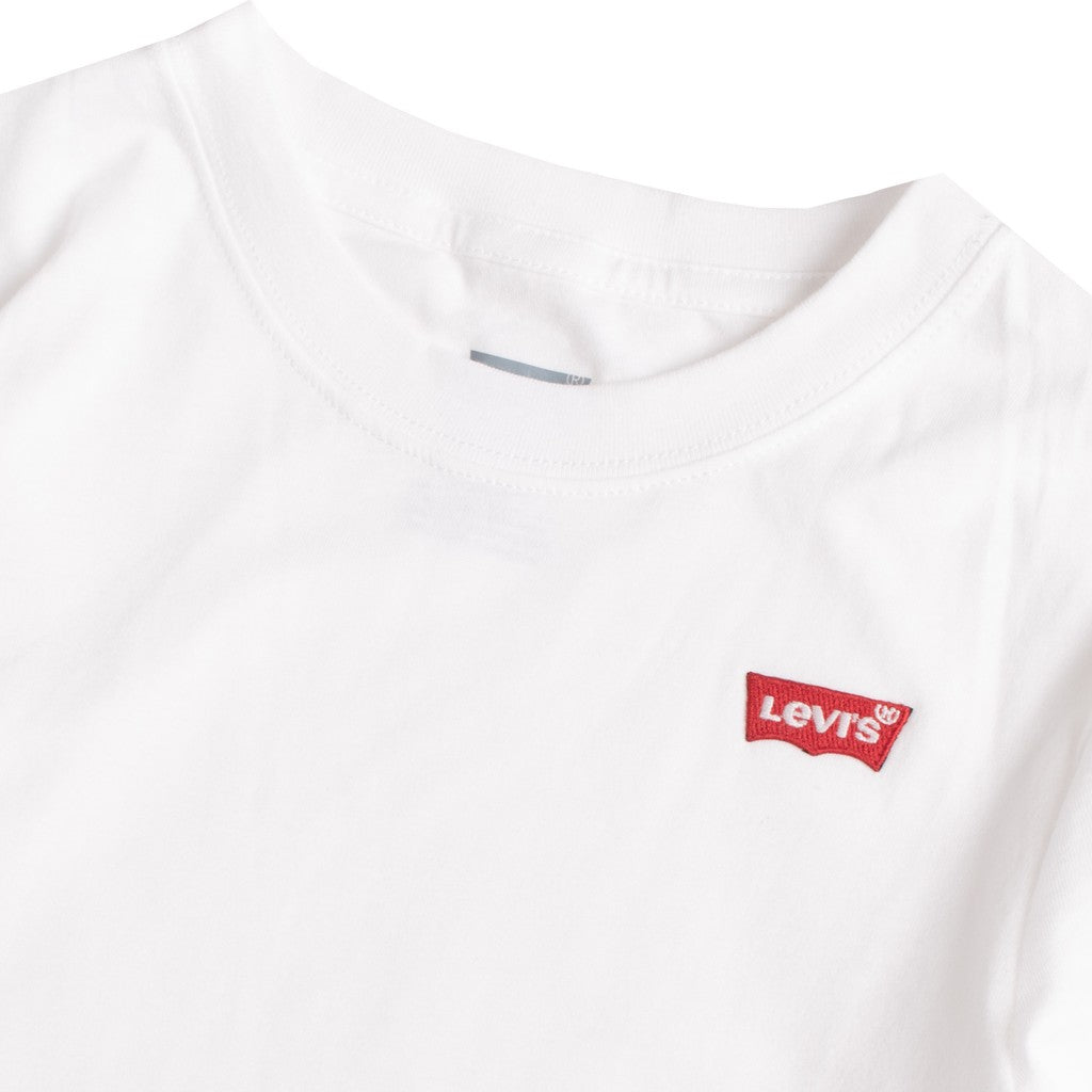 Levi's Kids T-shirt met lange mouwen en geborduurd logo – Wit