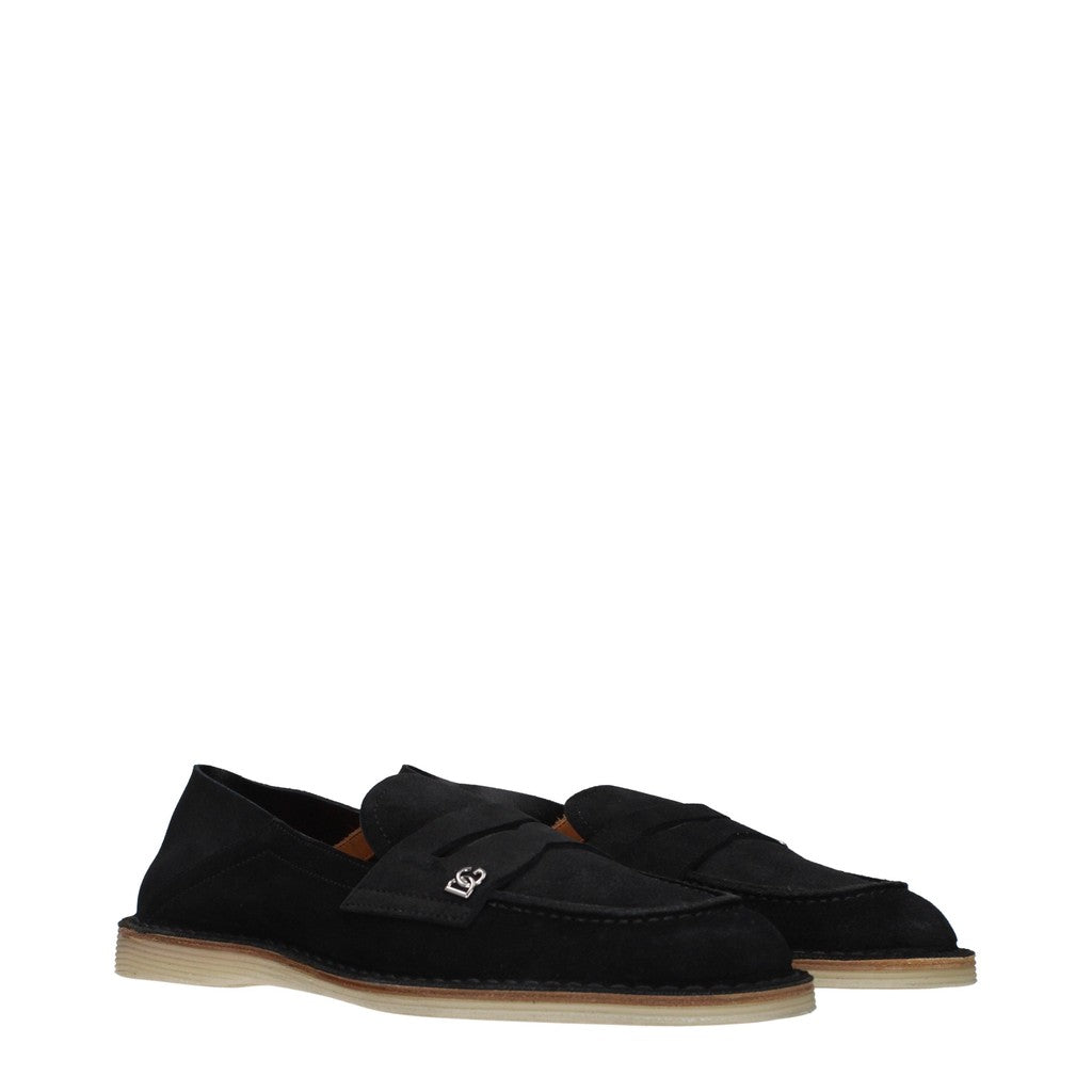 Dolce & Gabbana Loafers met rubberen zool – Zwart