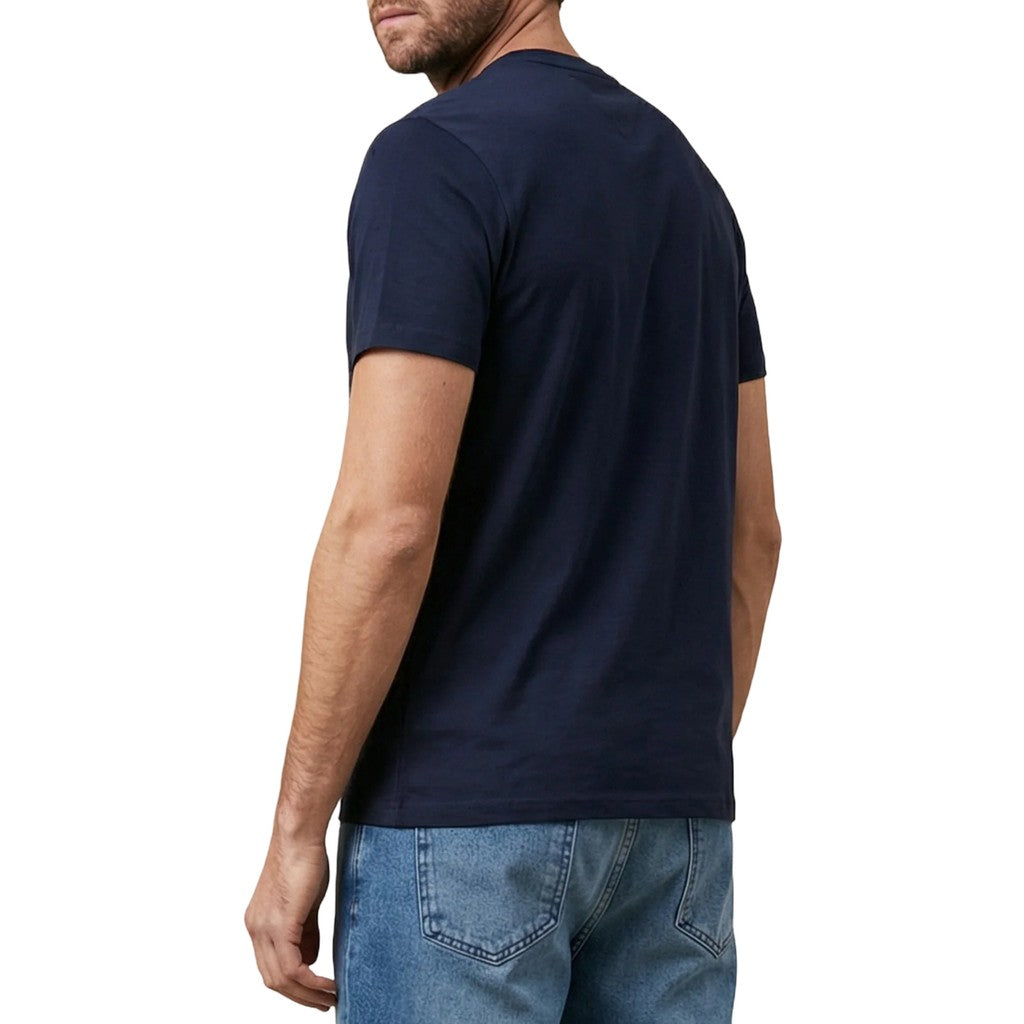 Tommy Jeans Slim Fit T-shirt met ronde hals en bedrukt logo – Donkerblauw