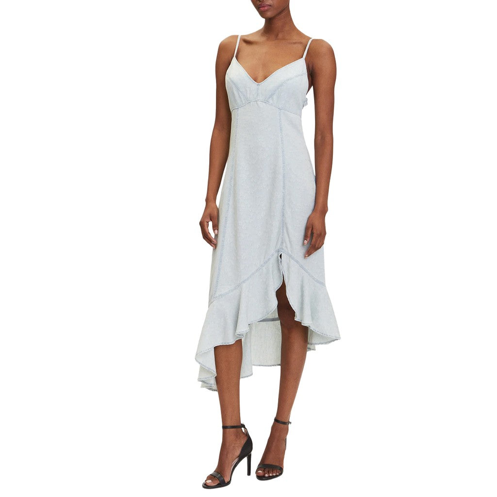 Guess Jurk met V-hals – Lichtblauw