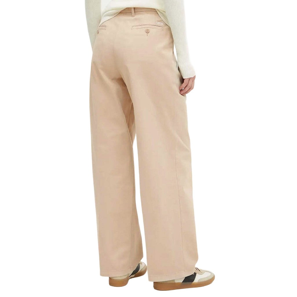 Guess Broek met vier zakken en logo – Beige