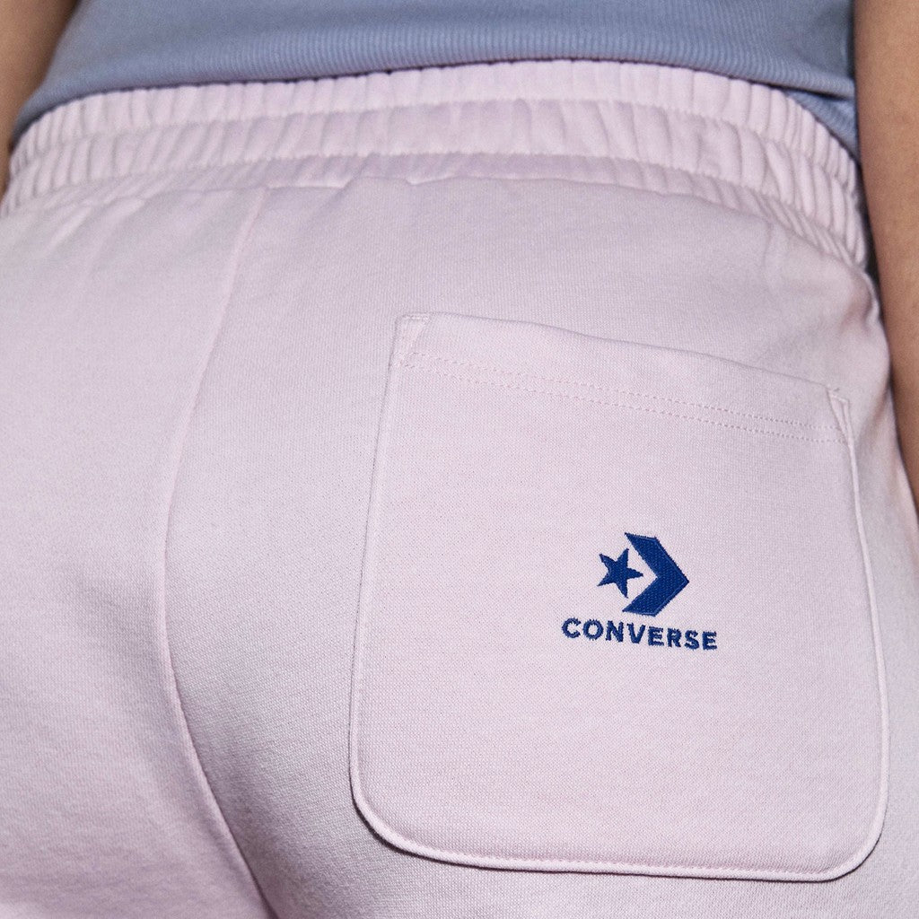 Converse Effen short met zakken en logo – Lichtroze