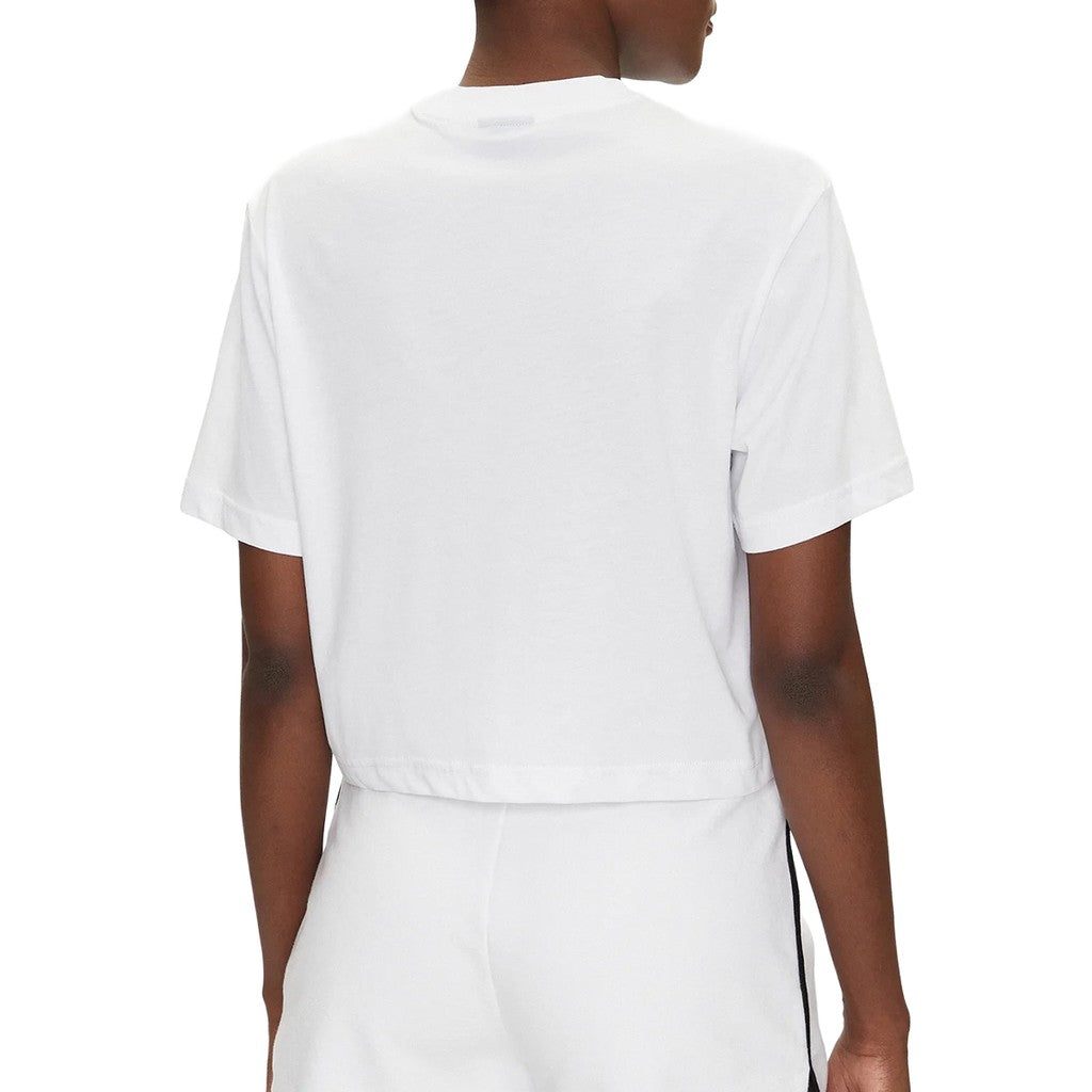 Karl Lagerfeld Cropped T-shirt met monogram – Wit