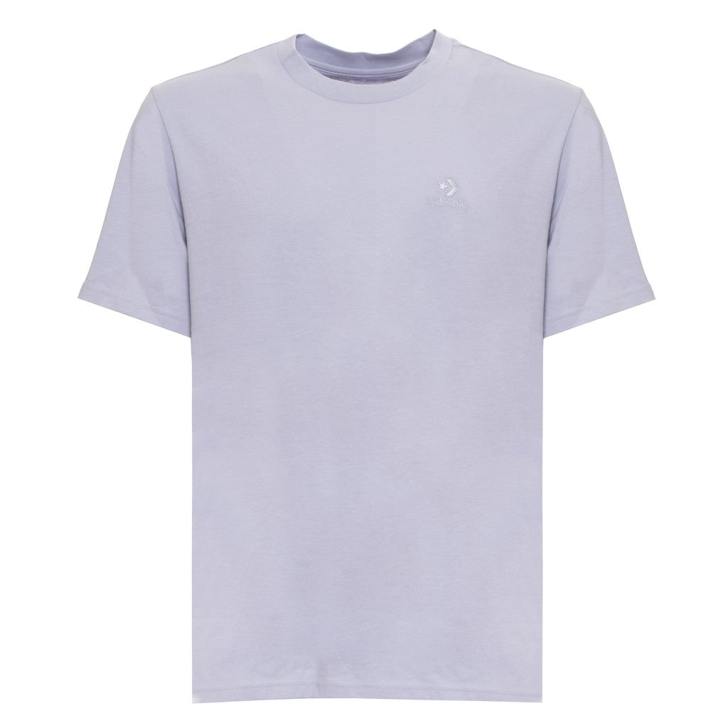 Converse T-shirt met ronde hals en geborduurd logo – Paars