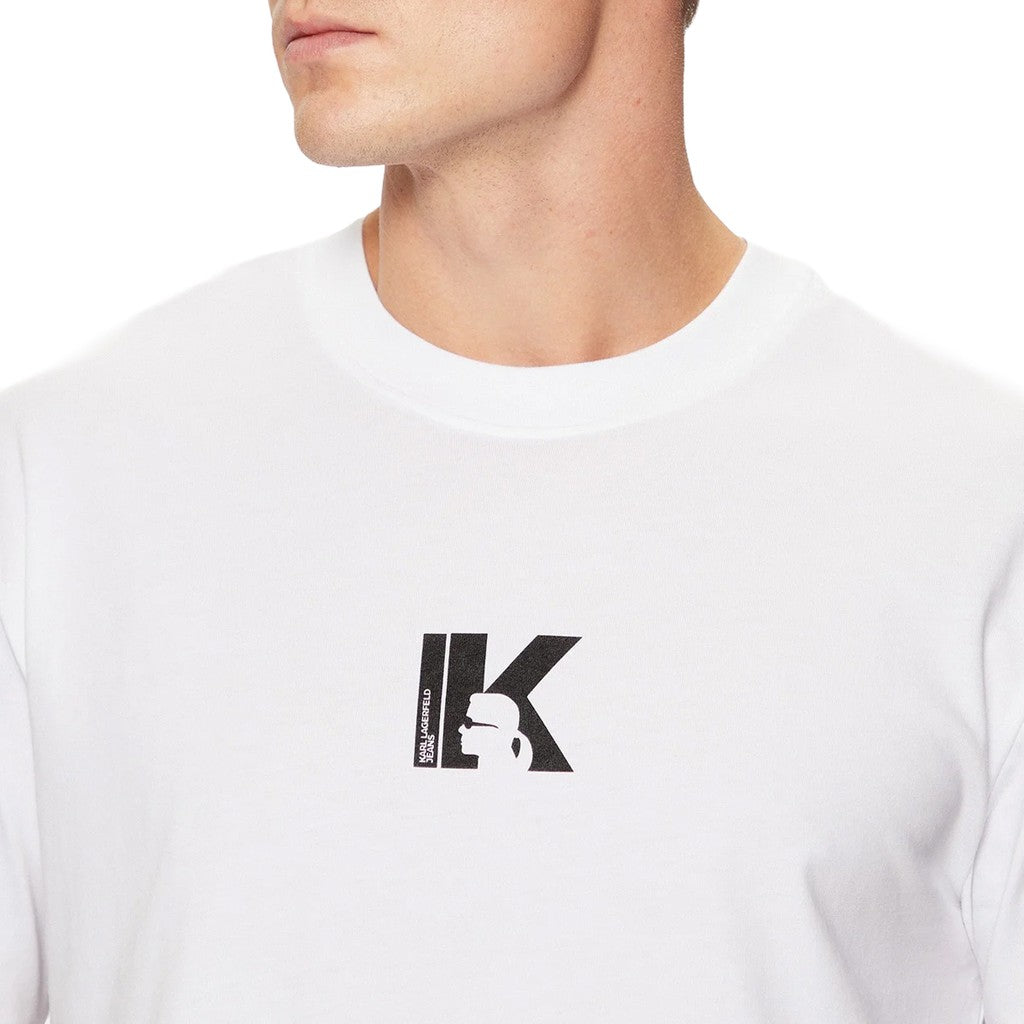 Karl Lagerfeld Regular fit T-shirt met K-logo – Wit
