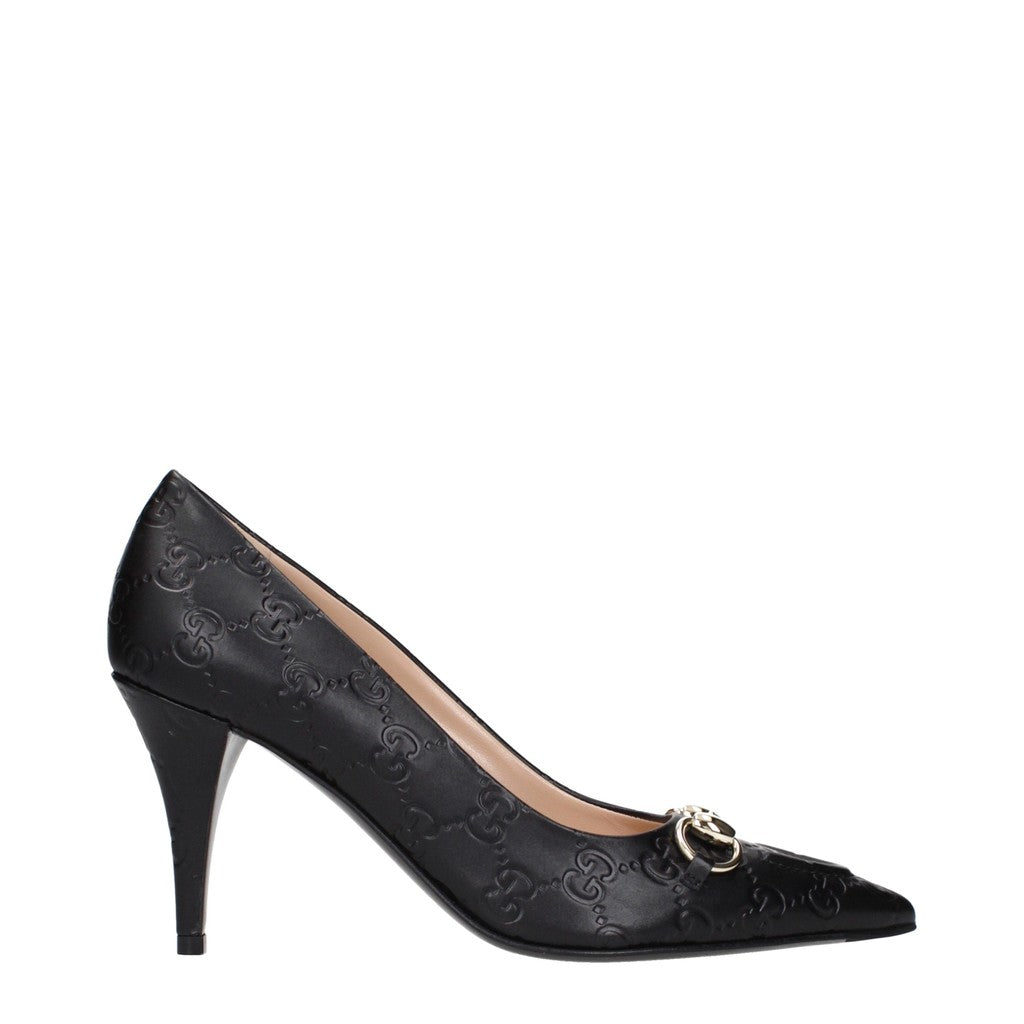 Gucci Pumps met puntige neus en leren zool – Zwart