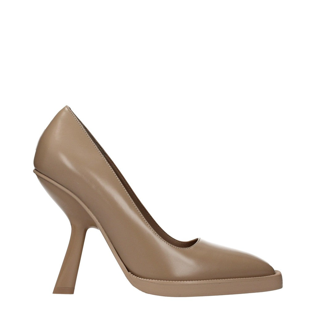 Salvatore Ferragamo Anser Pumps met hoge hak en vierkante neus – Beige