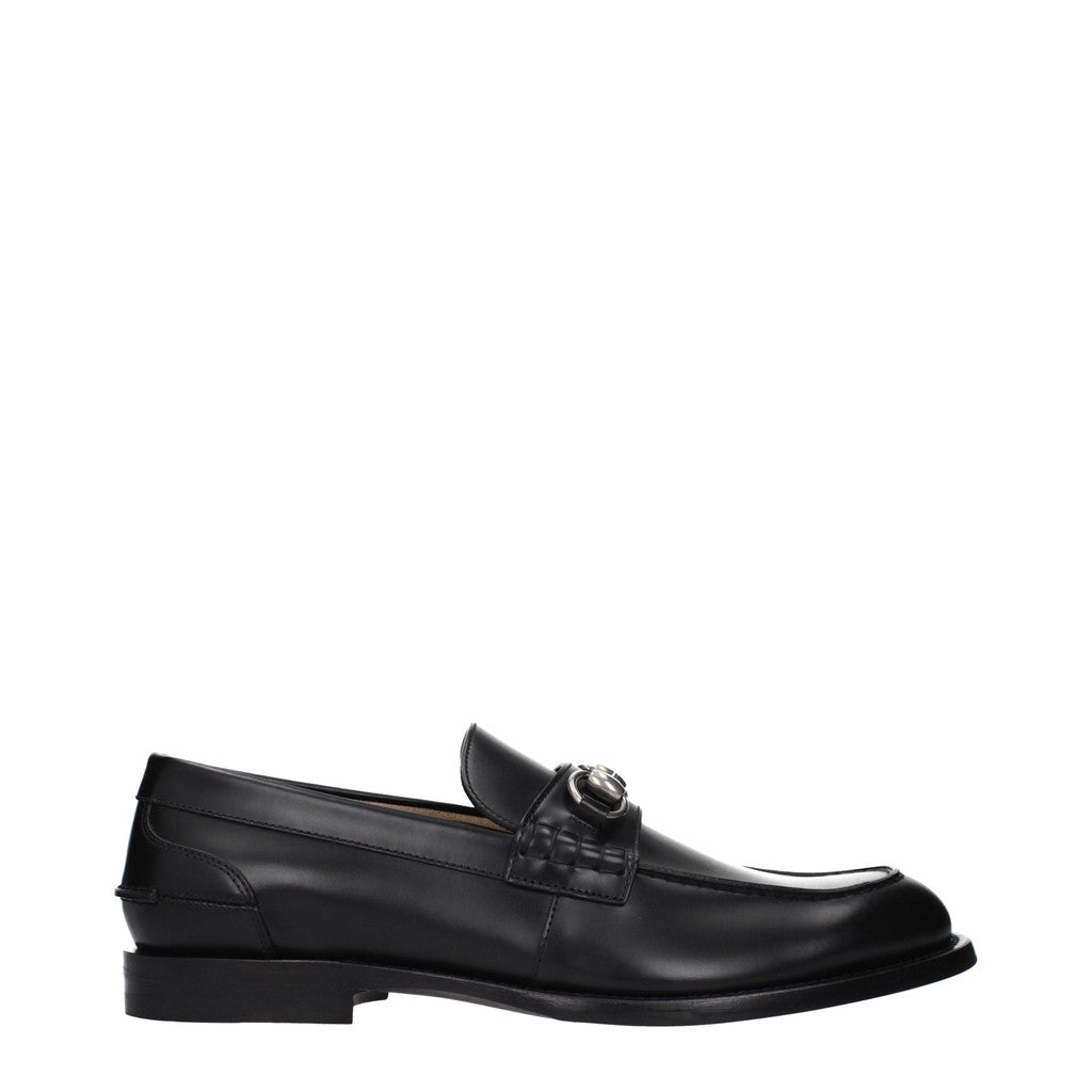 Gucci Herenloafers met zool van rubber en leer – Zwart