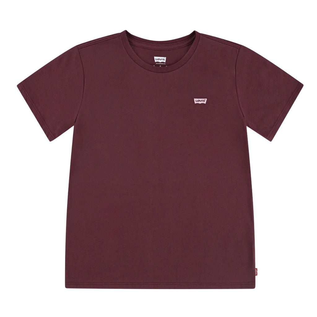 Levi's Kids T-shirt met ronde hals en logo – Bordeaux