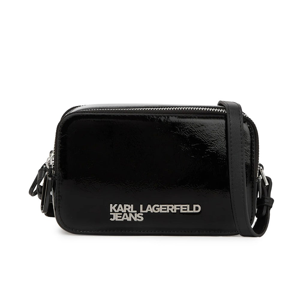 Karl Lagerfeld Kleine crossbodytas met ritssluiting – Zwart