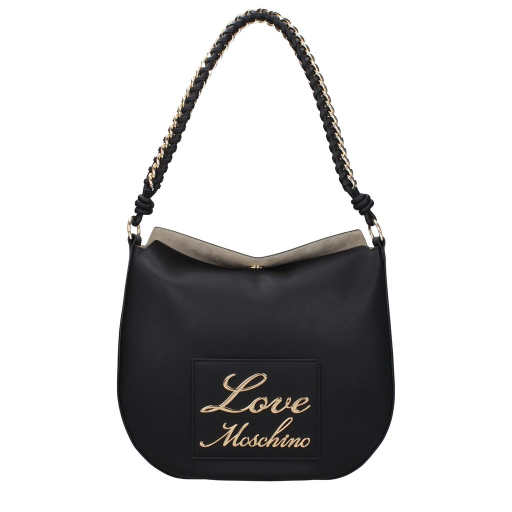 Love Moschino Shopper met goudkleurige details – Zwart