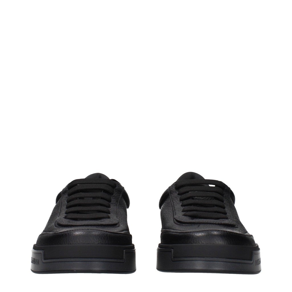Dolce & Gabbana Sneakers met veters en leren zool – Zwart