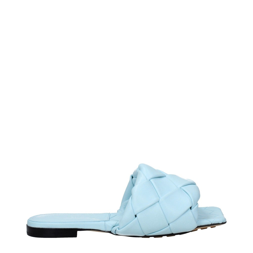 Bottega Veneta Leren sandalen met open neus – Lichtblauw