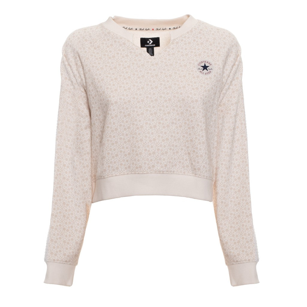 Converse Cropped sweater van geborstelde stof – Meerkleurig