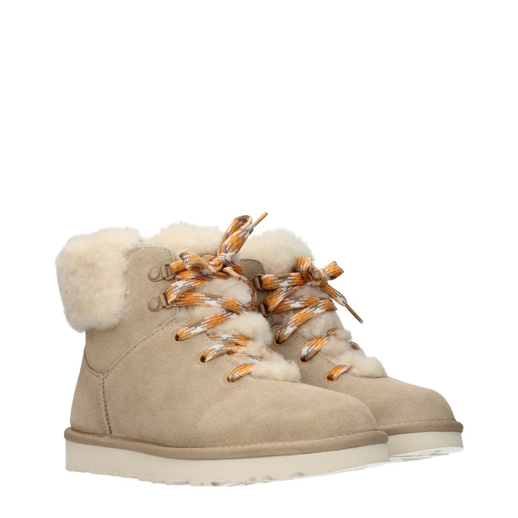 Ugg Classic Mini Alpine Lace Enkellaarzen – Beige