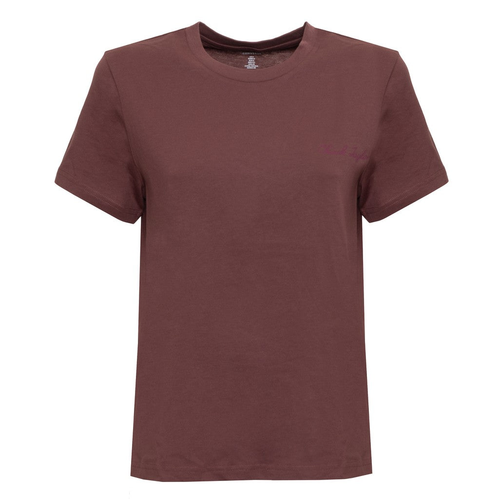 Converse T-shirt met ronde hals en logo – Roze
