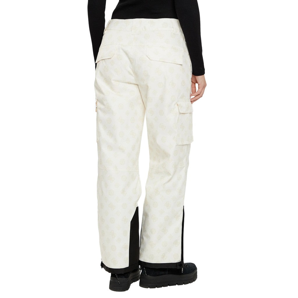 Guess Broek met dessin en vier zakken – Wit