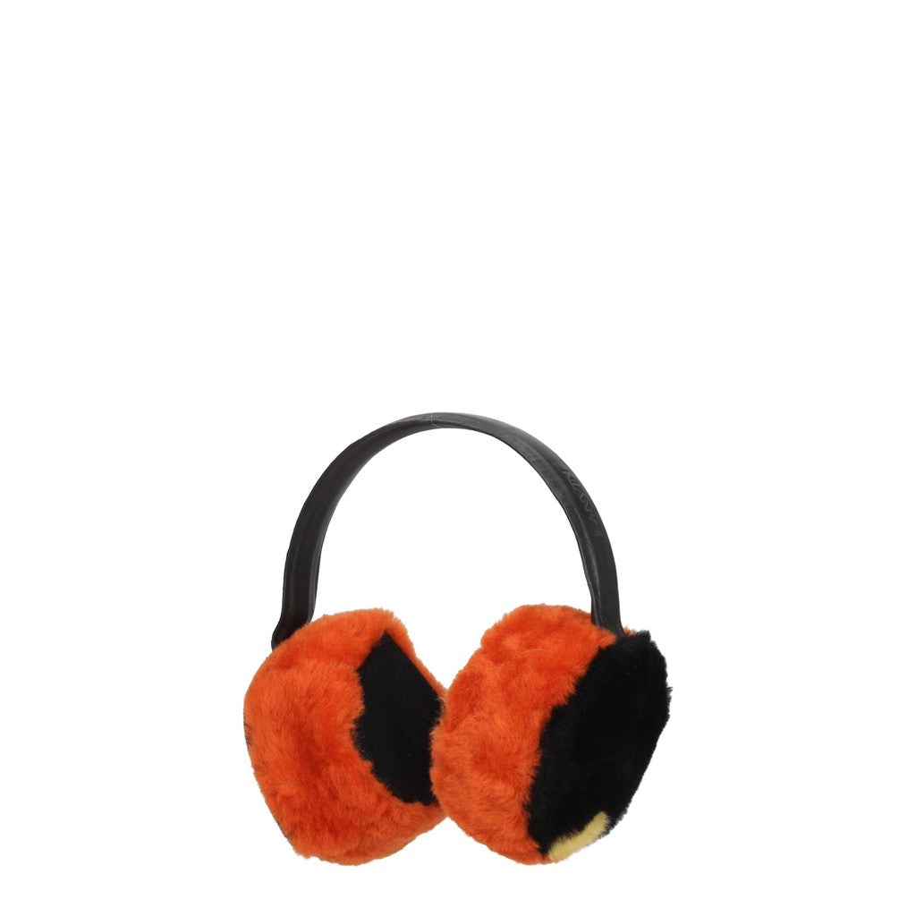 Lanvin Oorwarmers van schapenvacht – Oranje