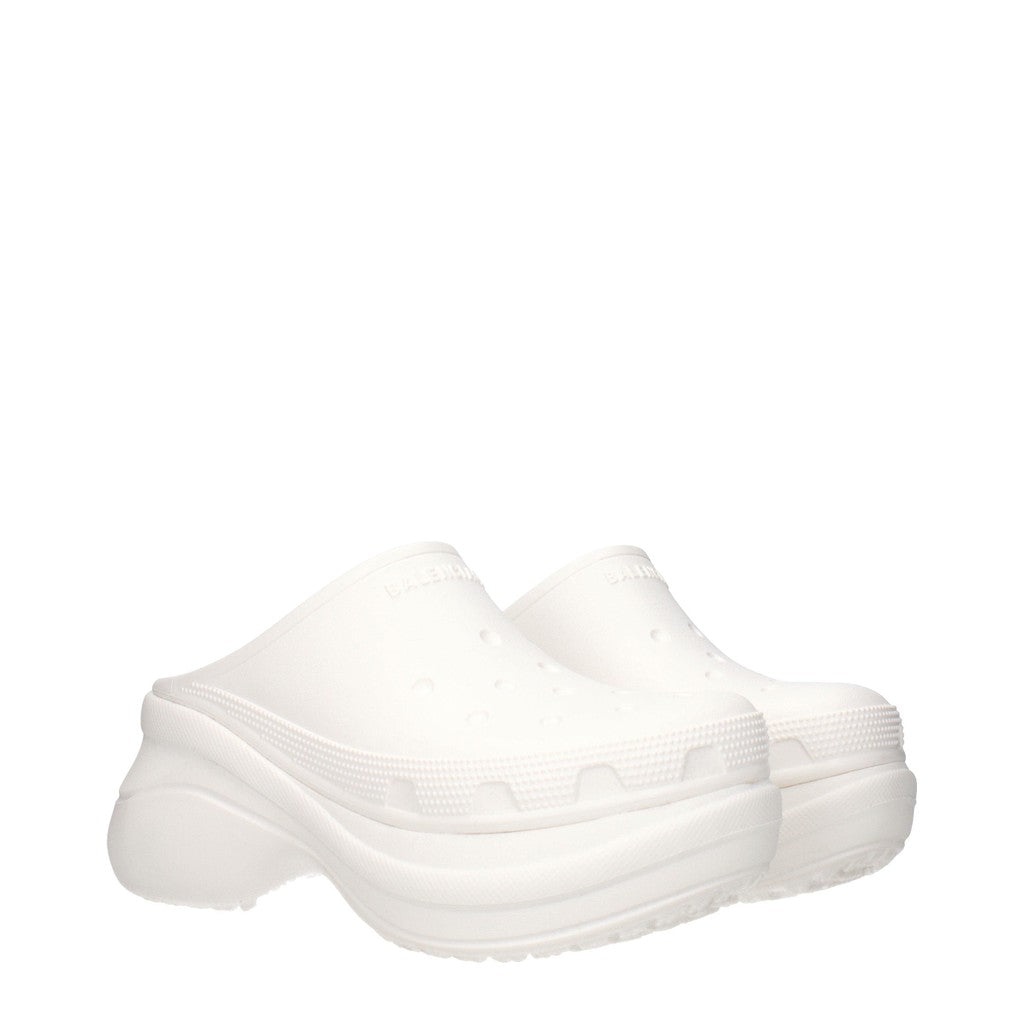 Balenciaga Rubberen muiltjes met ronde neus – Wit