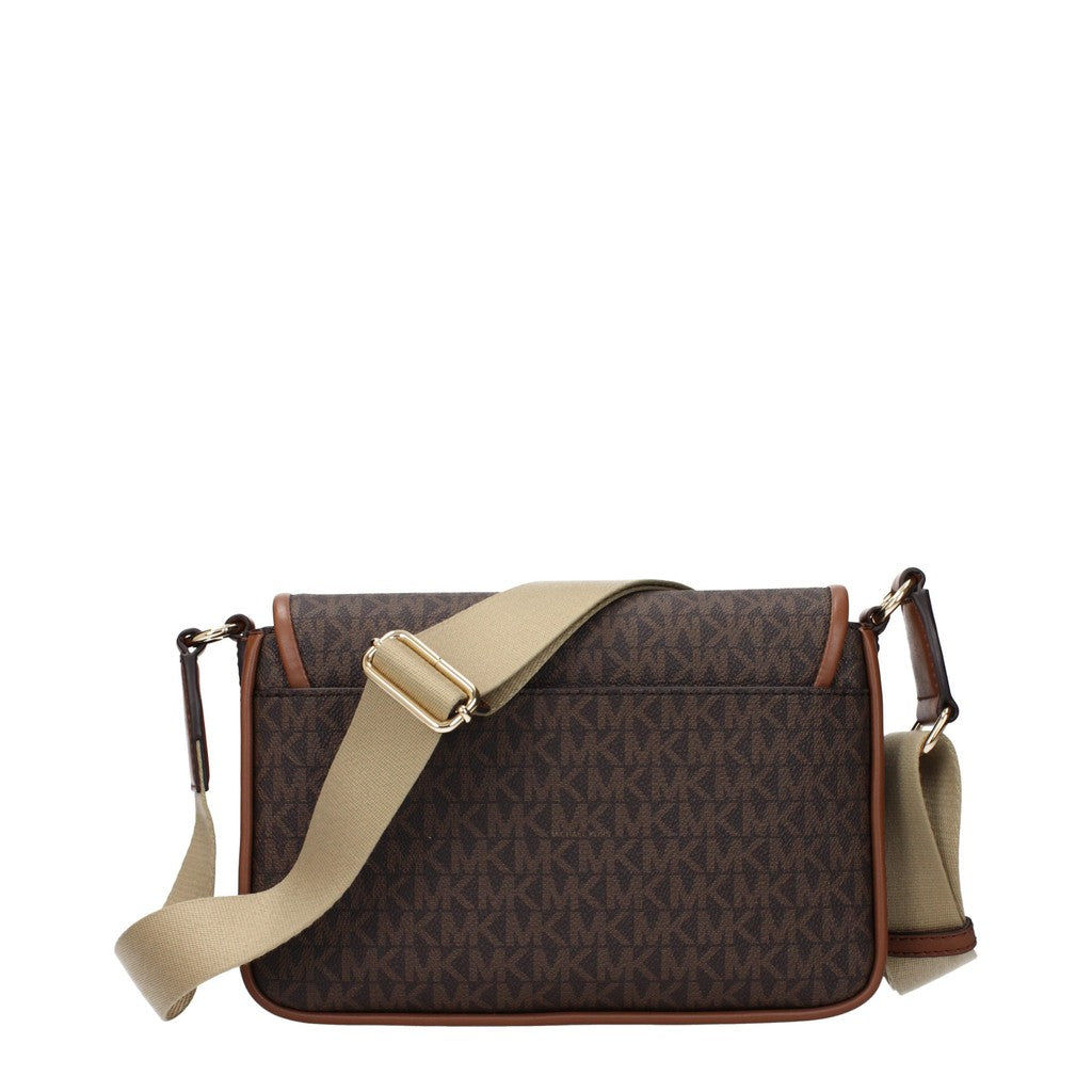 Michael Kors Bradshaw Crossbodytas met drukknoop – Bruin