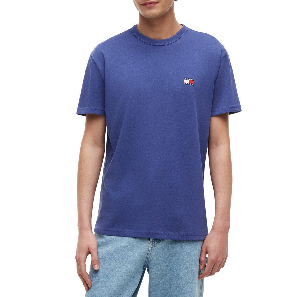 Tommy Jeans Regular Fit T-shirt met geborduurd logo – Blauw