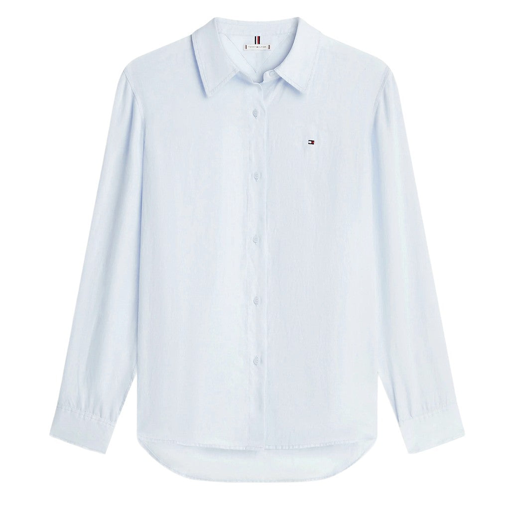 Tommy Hilfiger Linnen blouse – Lichtblauw