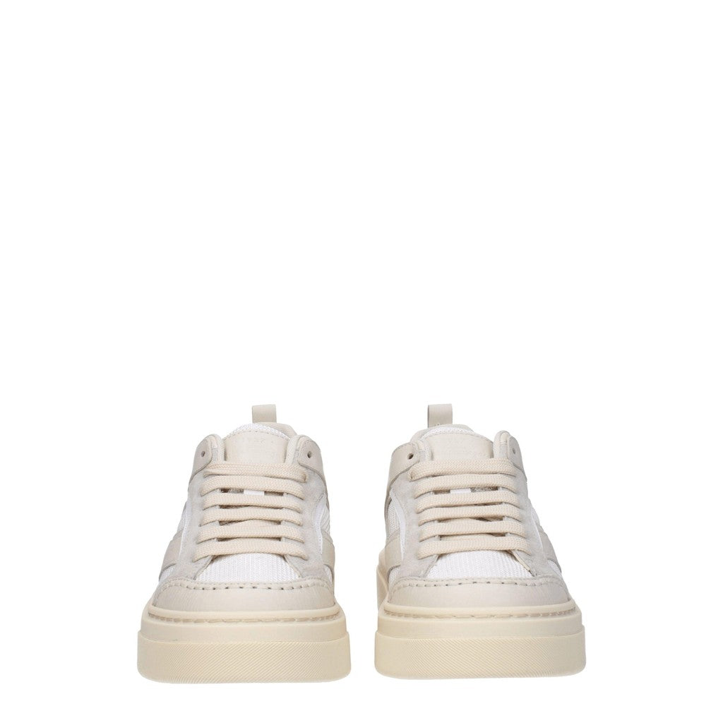Salvatore Ferragamo Cassina Sneakers van leer, suède en stof – Beige