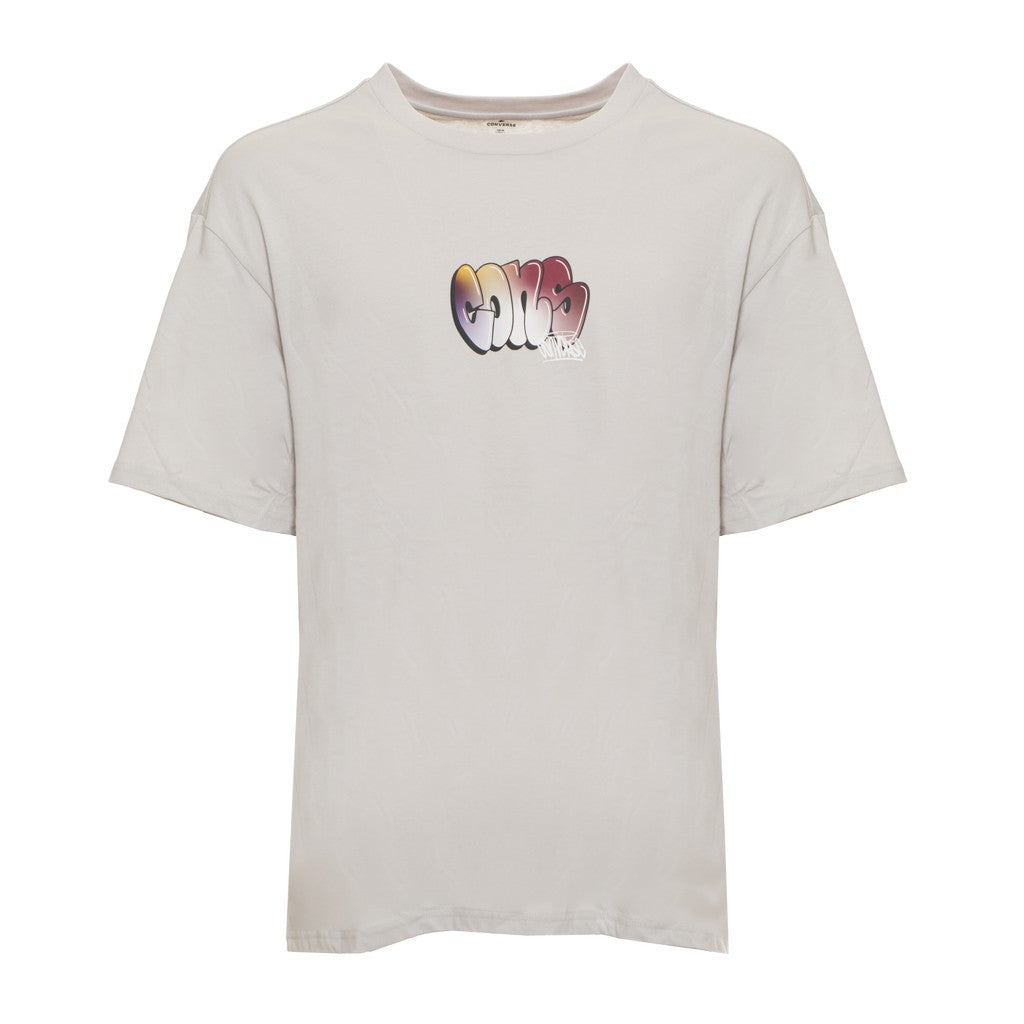 Converse T-shirt met ronde hals en print – Grijs