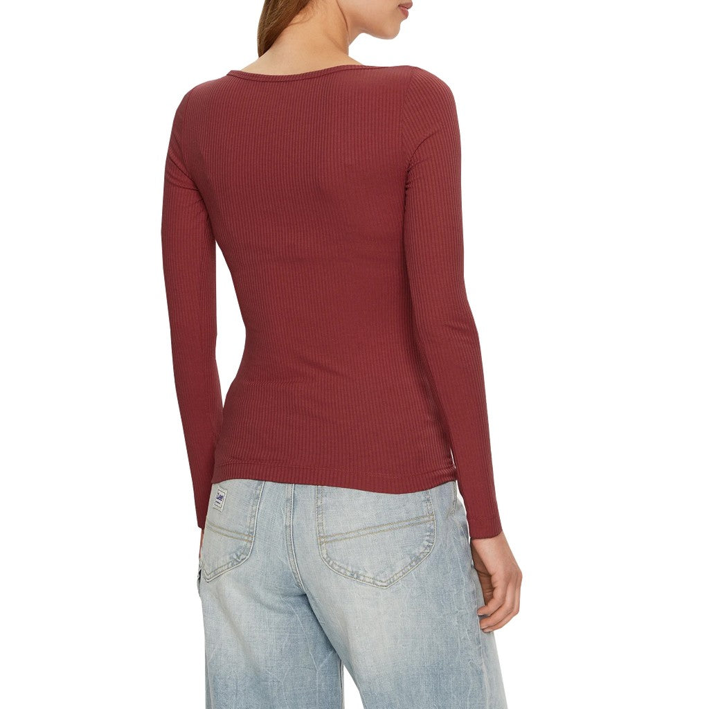 Lee T-shirt met lange mouwen – Donkerrood