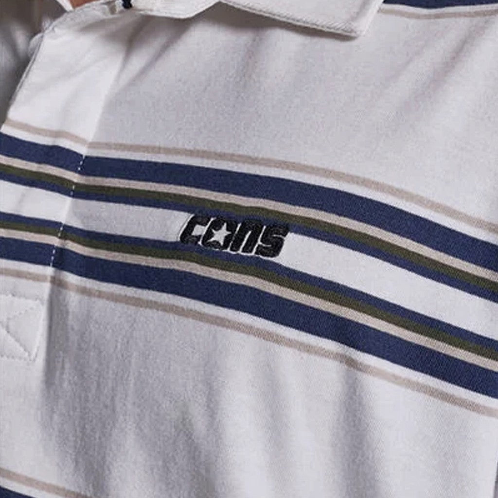 Converse Gestreepte polo met korte mouwen – Wit
