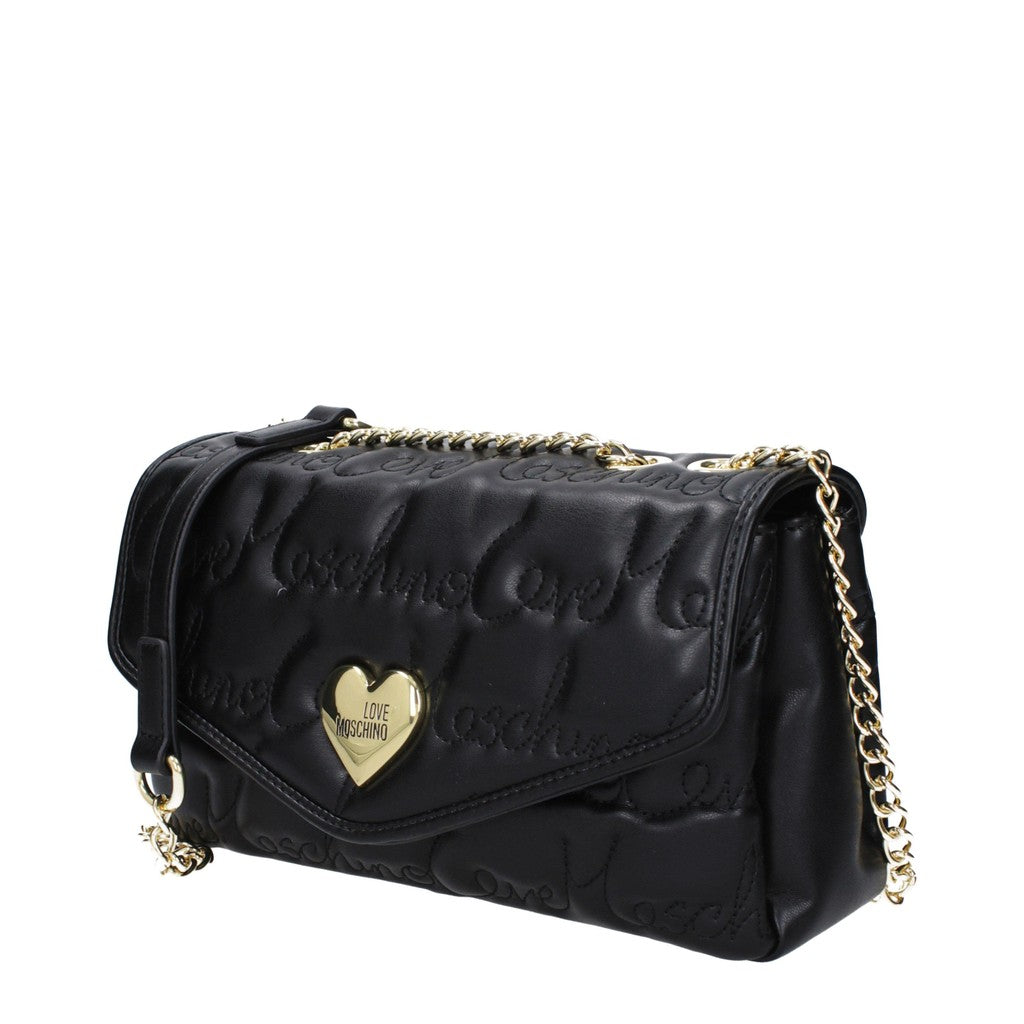 Love Moschino Schoudertas met drie vakken – Zwart