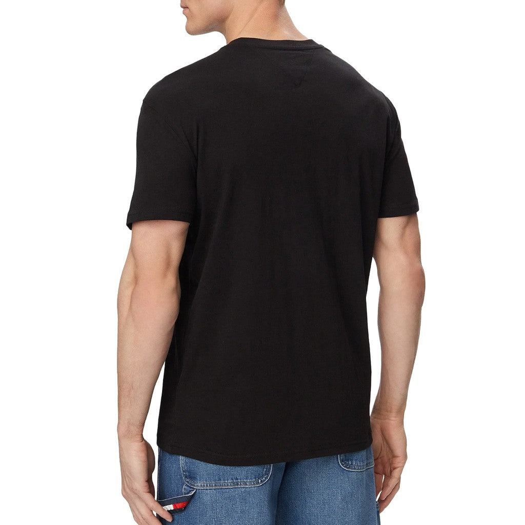 Tommy Jeans Regular Fit T-shirt met bedrukt logo – Zwart