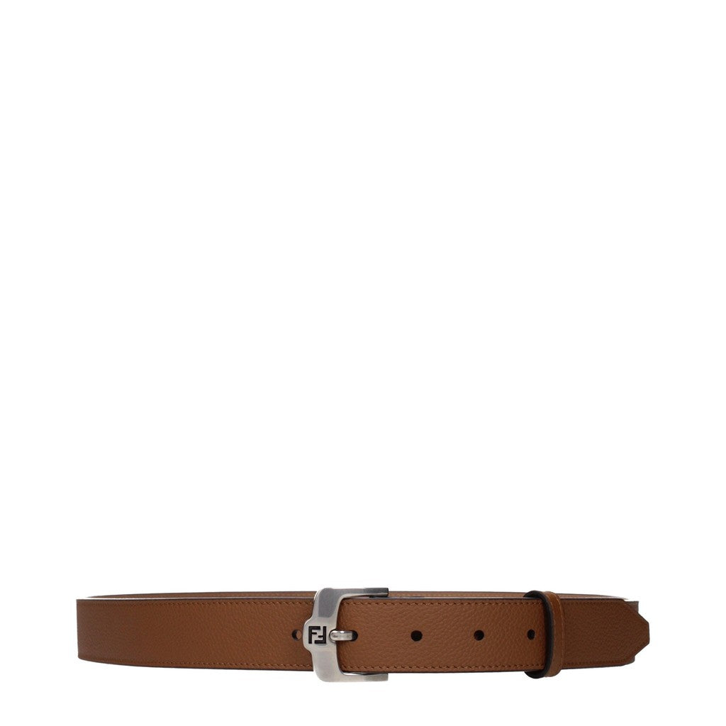Fendi Riem met gesp en palladiumkleurige details – Cognac