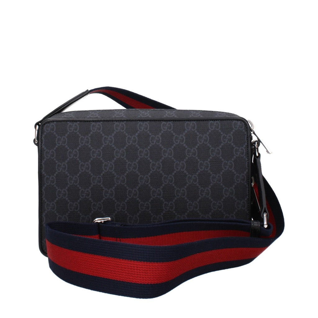Gucci Crossbodytas met twee vakken en zilverkleurige details – Zwart
