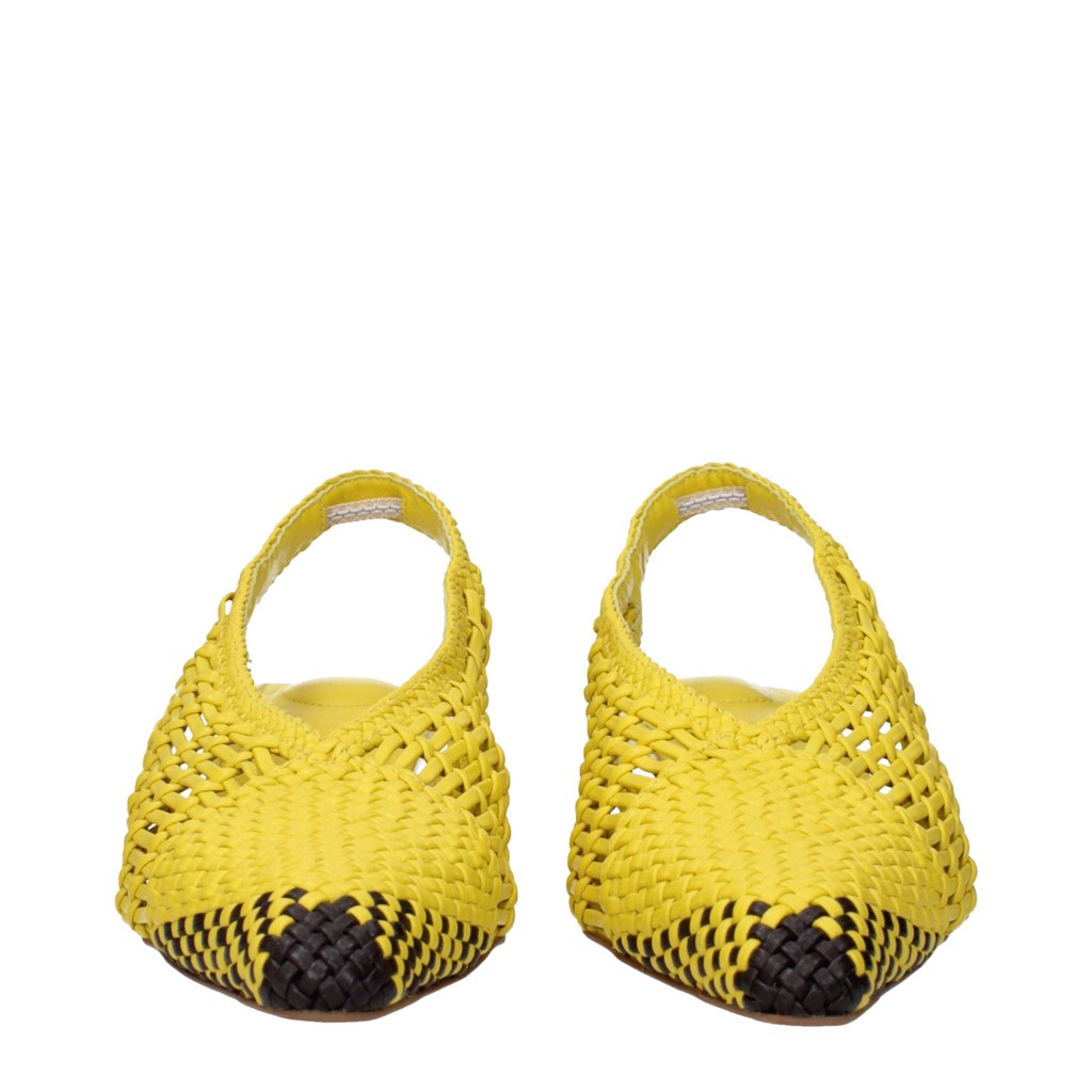 Jacquemus Low Cubisto Slingbacks – Geel