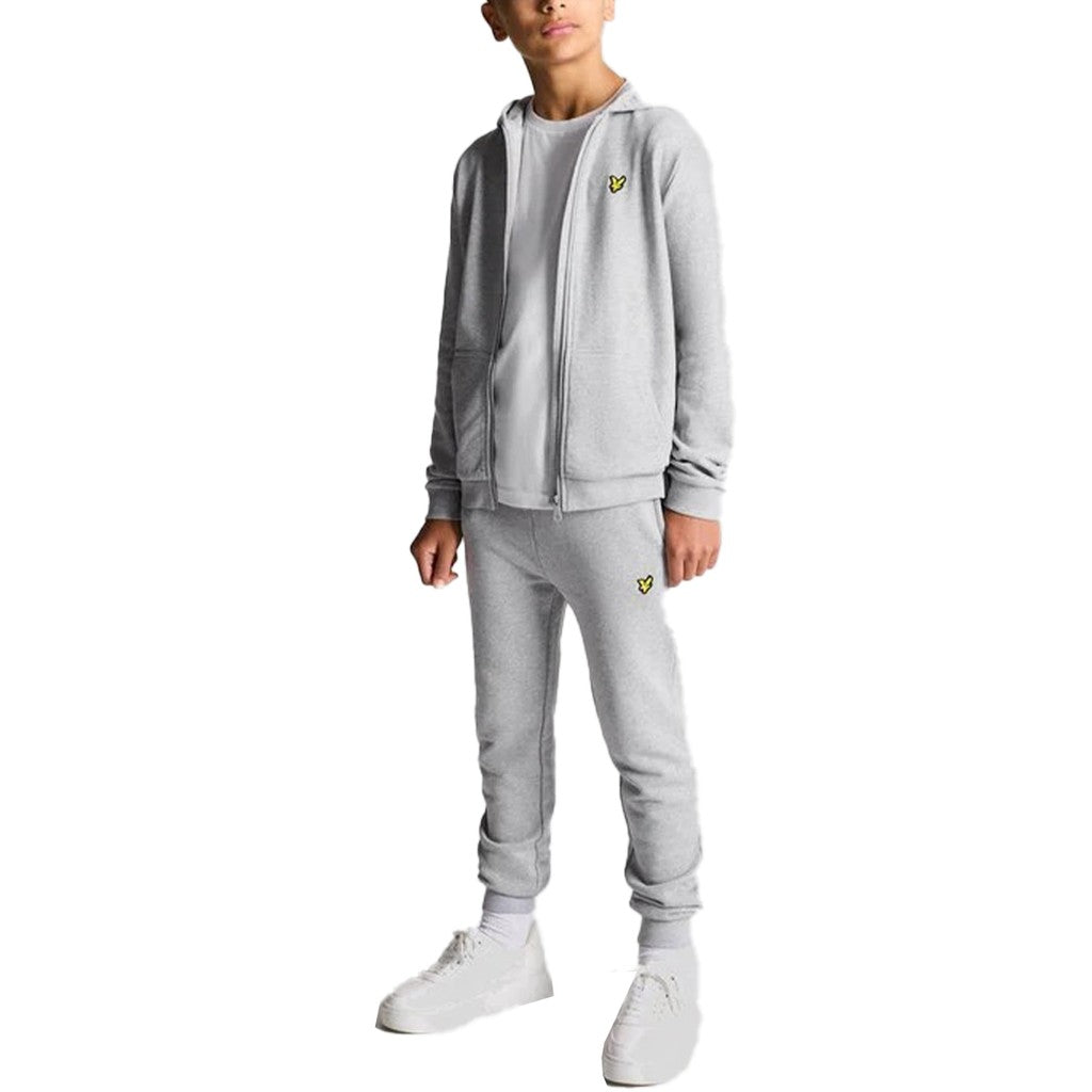 Lyle & Scott Kids Joggingbroek met trekkoord en logo – Lichtgrijs