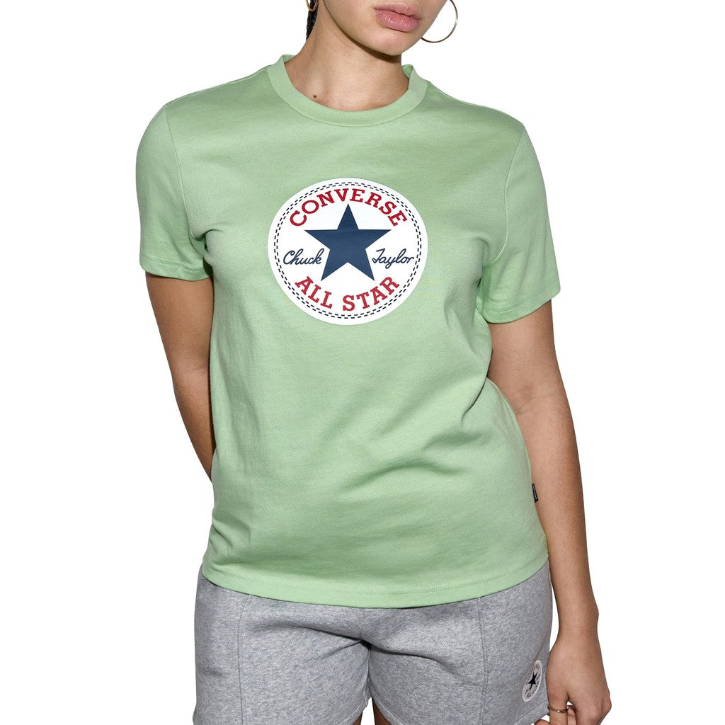 Converse Meerkleurig T-shirt met logo – Marineblauw